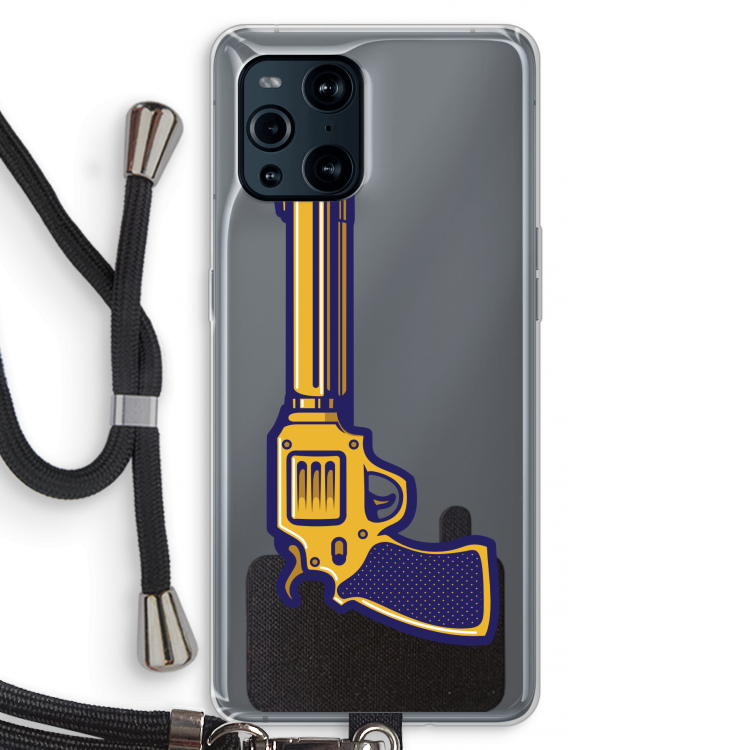 Pew Pew Pew: Oppo Find X3 Transparant Hoesje met koord