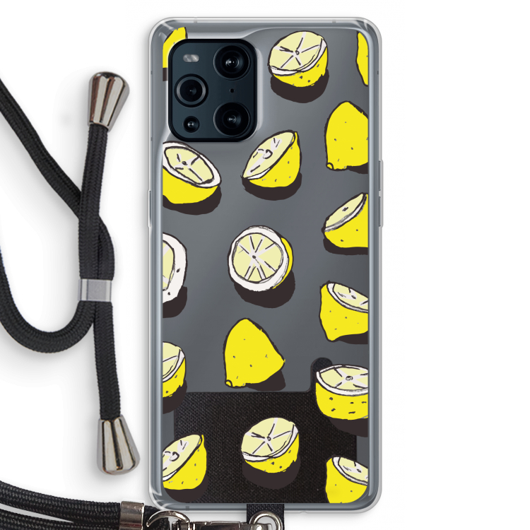 When Life Gives You Lemons...: Oppo Find X3 Transparant Hoesje met koord
