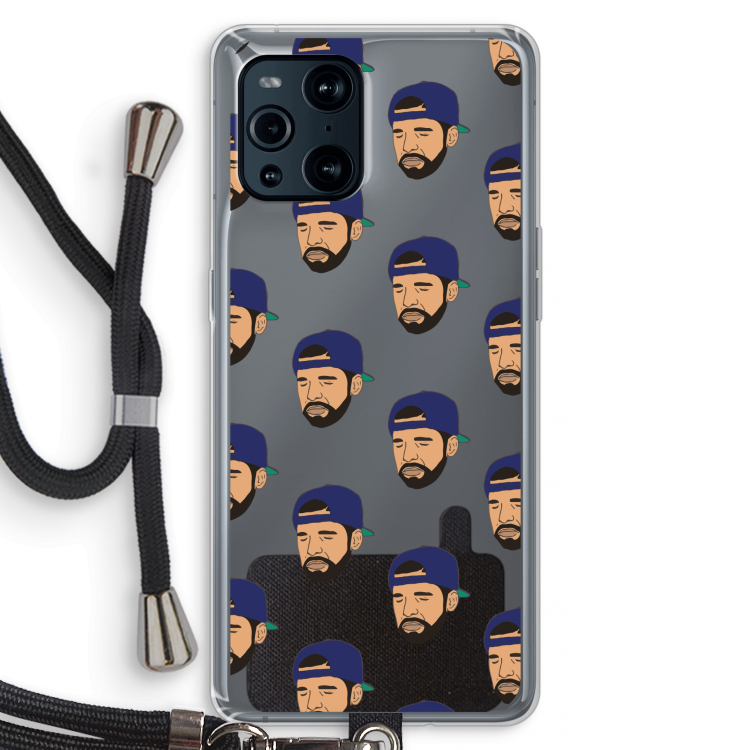Drake Away: Oppo Find X3 Transparant Hoesje met koord