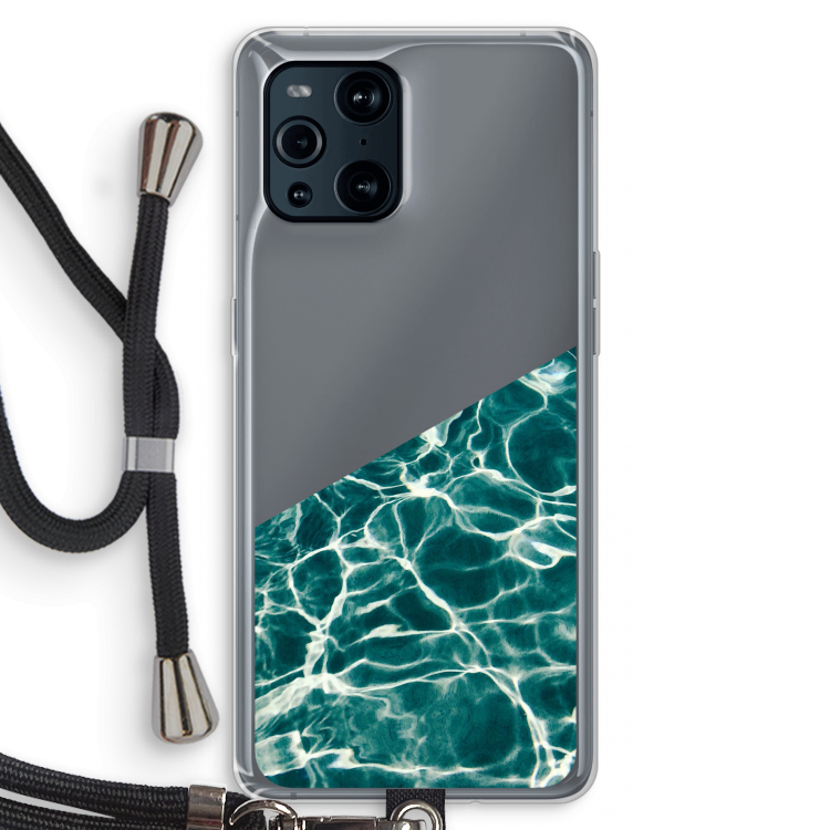 Weerkaatsing water: Oppo Find X3 Transparant Hoesje met koord