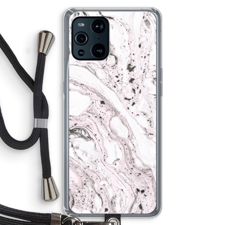 Mengelmoes: Oppo Find X3 Transparant Hoesje met koord