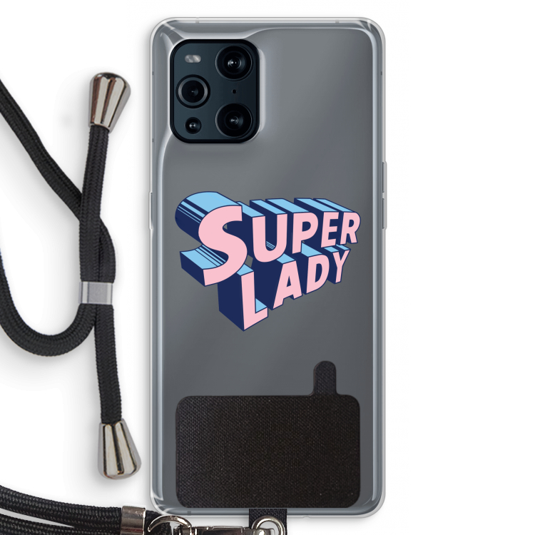Superlady: Oppo Find X3 Transparant Hoesje met koord