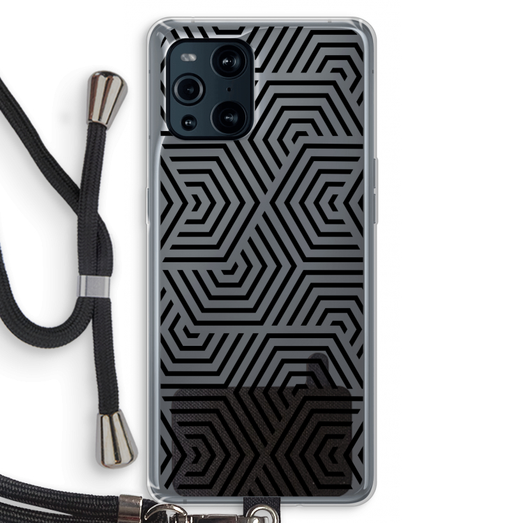Magic pattern: Oppo Find X3 Transparant Hoesje met koord
