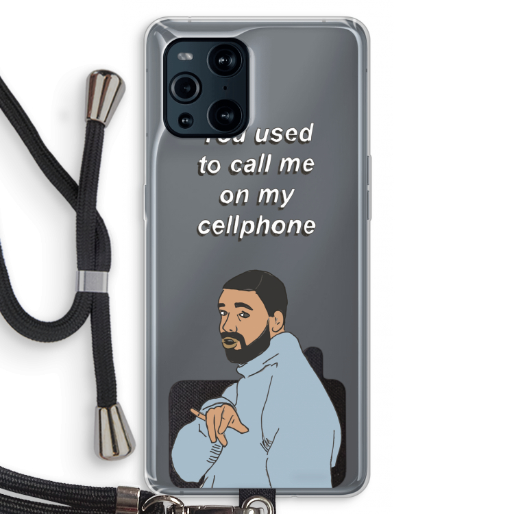 Hotline bling: Oppo Find X3 Transparant Hoesje met koord
