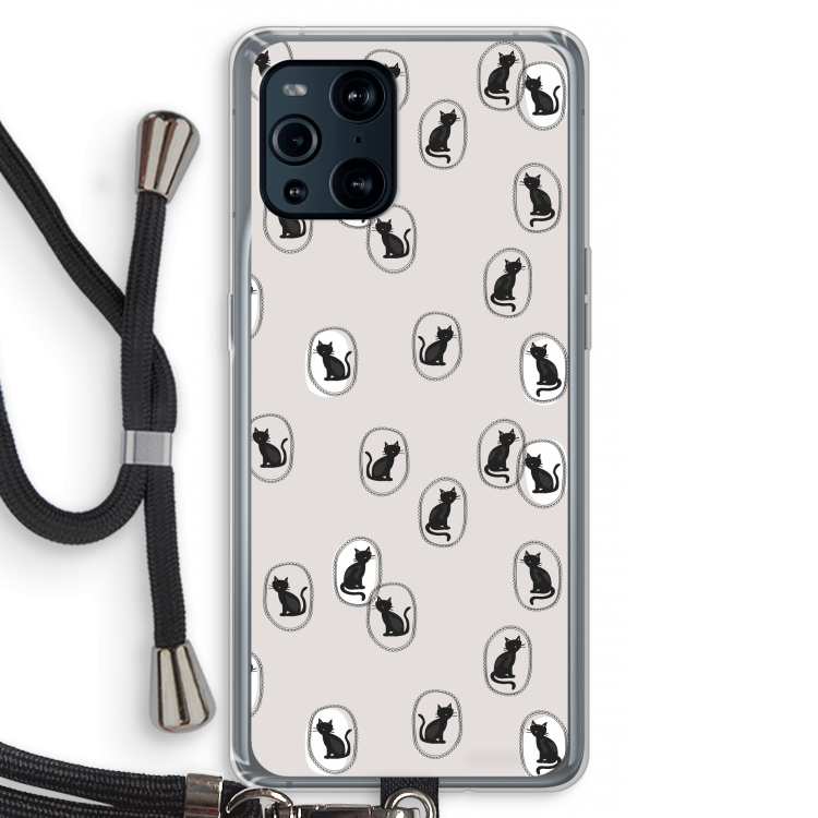 Miauw: Oppo Find X3 Transparant Hoesje met koord