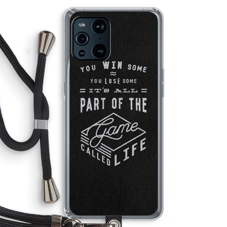 Life: Oppo Find X3 Transparant Hoesje met koord