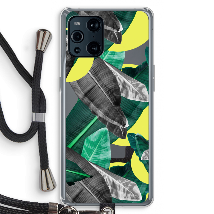 Fantasie jungle: Oppo Find X3 Transparant Hoesje met koord