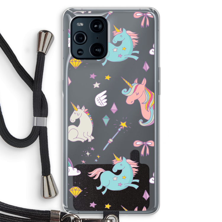 Fantasiewereld: Oppo Find X3 Transparant Hoesje met koord