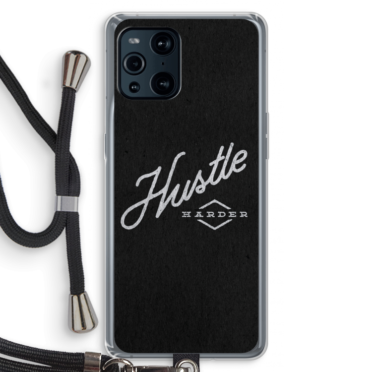 Hustle: Oppo Find X3 Transparant Hoesje met koord
