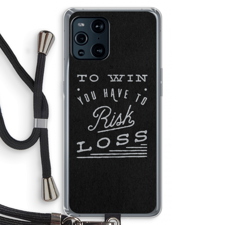 Risk loss: Oppo Find X3 Transparant Hoesje met koord