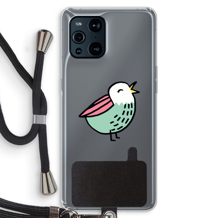 Birdy: Oppo Find X3 Transparant Hoesje met koord