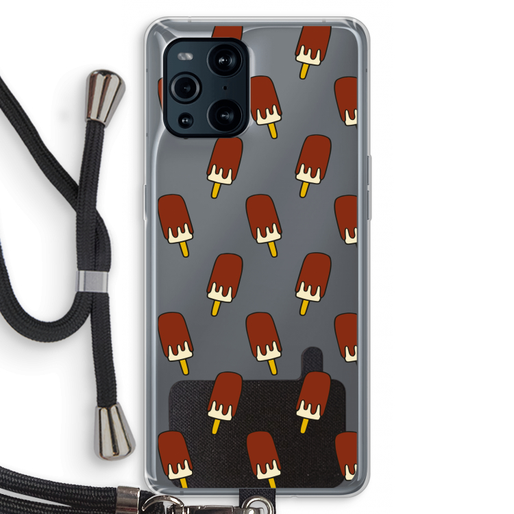 Yummy: Oppo Find X3 Transparant Hoesje met koord