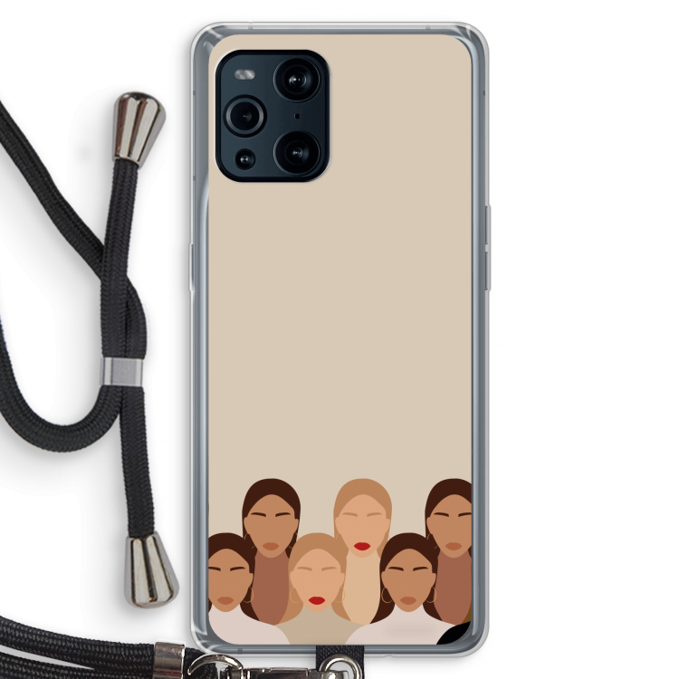 Girls girls girls: Oppo Find X3 Transparant Hoesje met koord