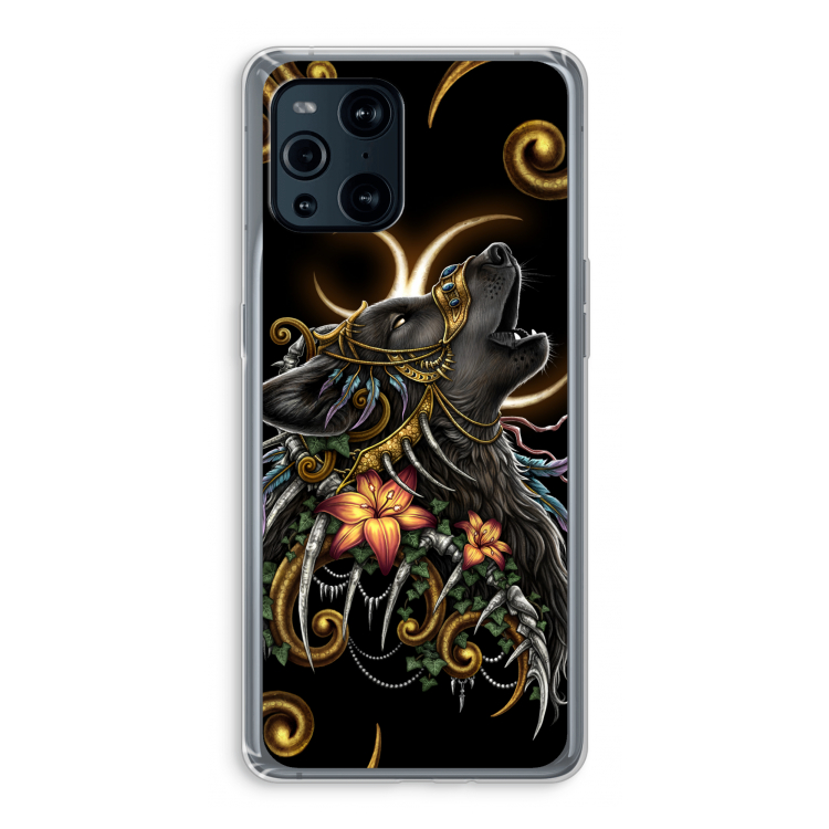 Huilende Wolf: Oppo Find X3 Transparant Hoesje