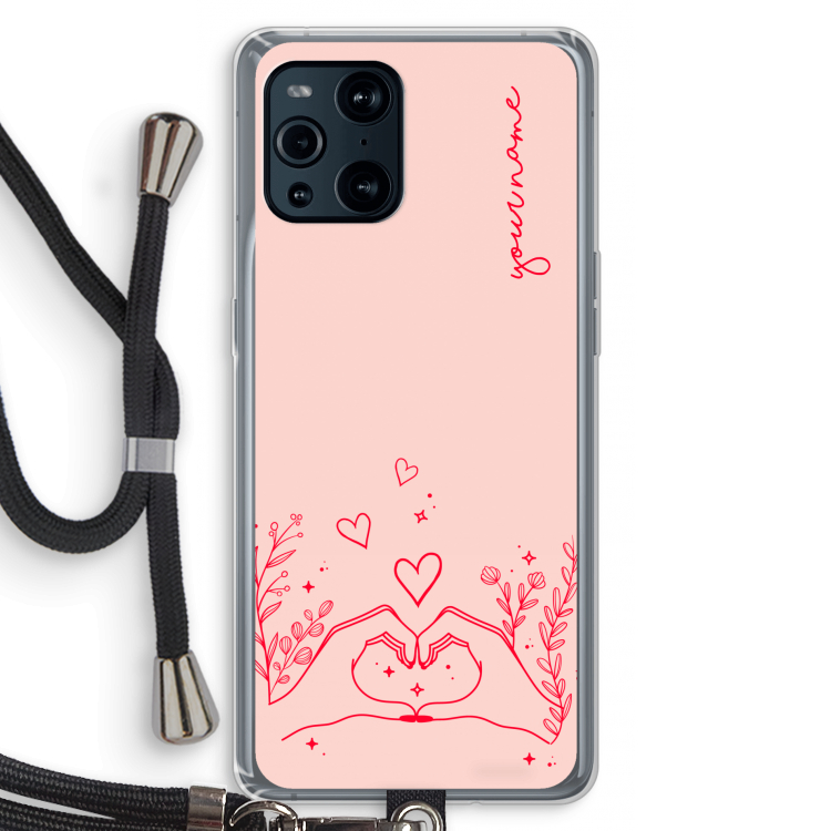 Love is in the air: Oppo Find X3 Transparant Hoesje met koord