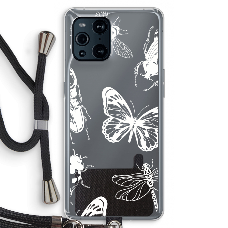 Tiny Bugs: Oppo Find X3 Transparant Hoesje met koord