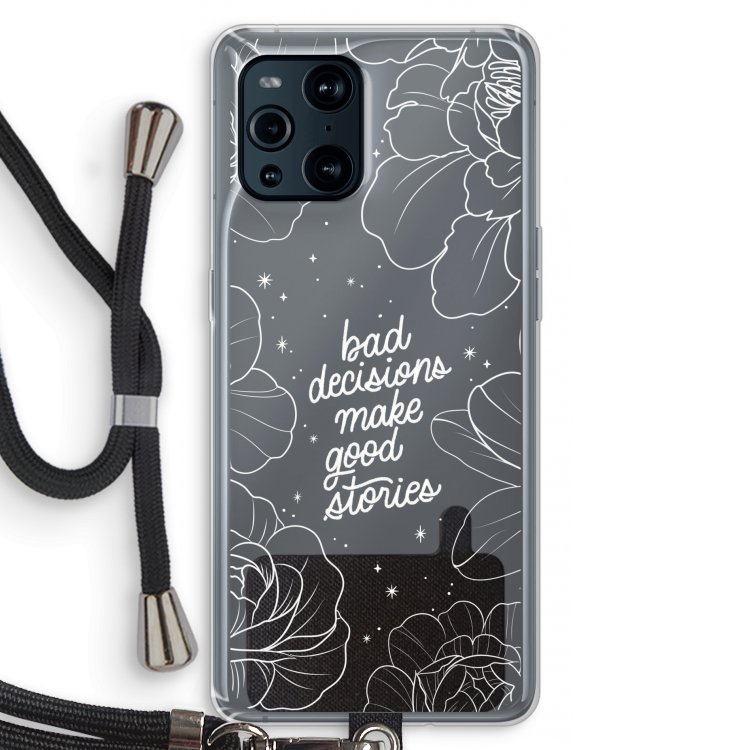 Good stories: Oppo Find X3 Transparant Hoesje met koord