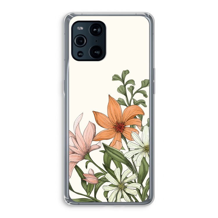 Floral bouquet: Oppo Find X3 Pro Transparant Hoesje