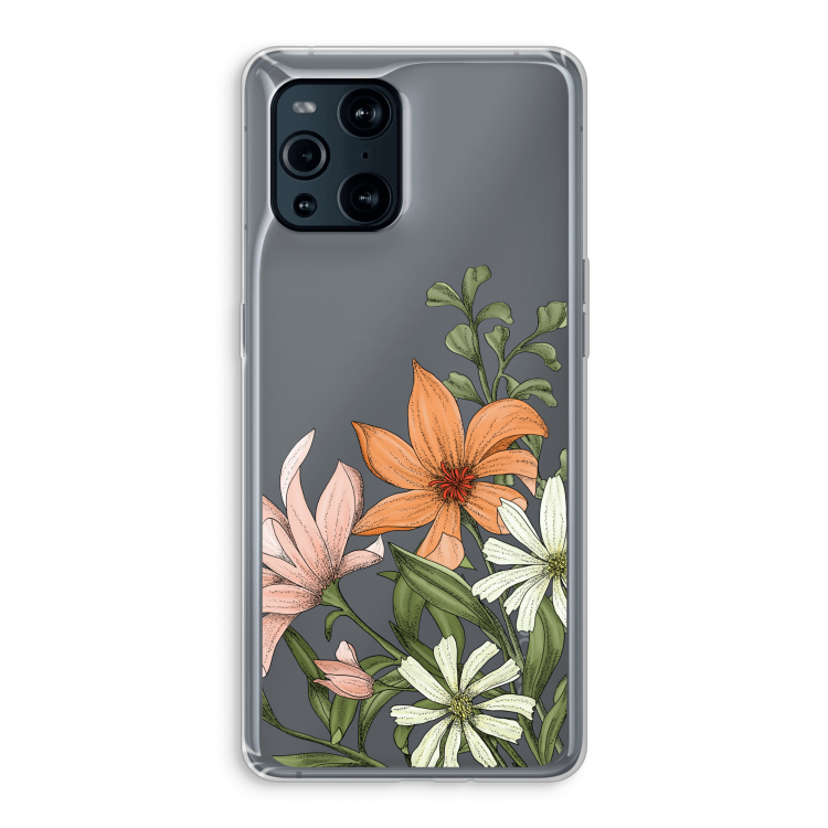 Floral bouquet: Oppo Find X3 Pro Transparant Hoesje