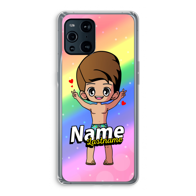 Chibi Maker man: Oppo Find X3 Pro Transparant Hoesje