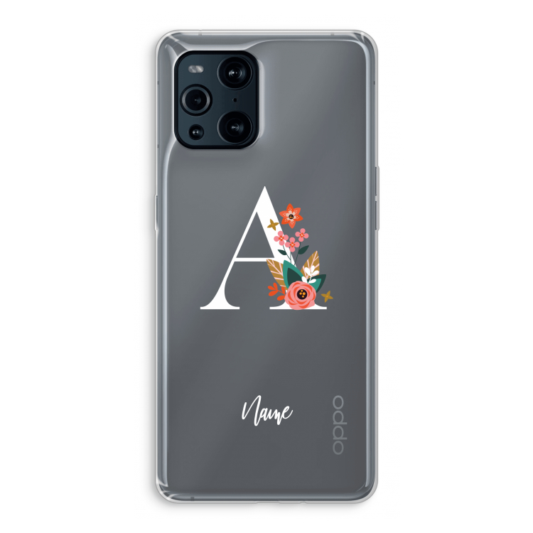 Pink Bouquet: Oppo Find X3 Pro Transparant Hoesje
