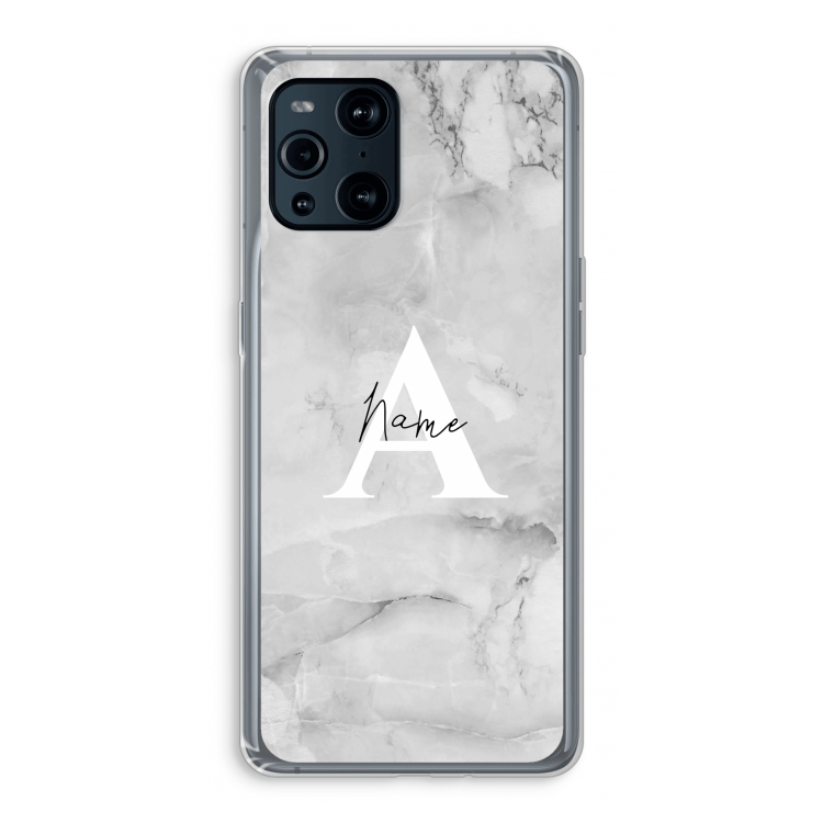 Ivory Marble: Oppo Find X3 Pro Transparant Hoesje