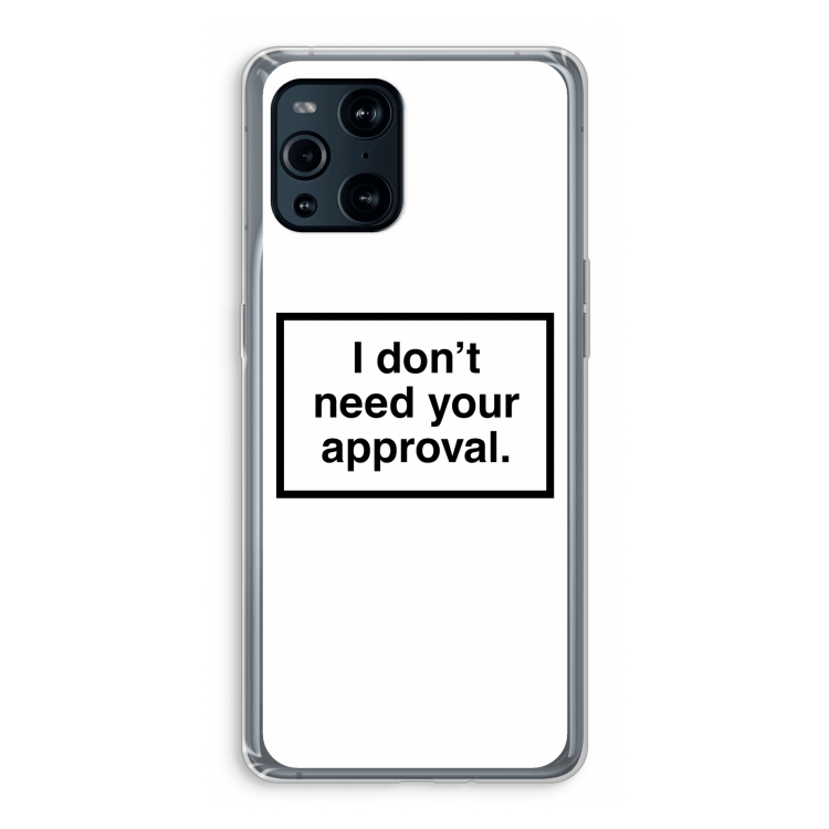Don't need approval: Oppo Find X3 Pro Transparant Hoesje