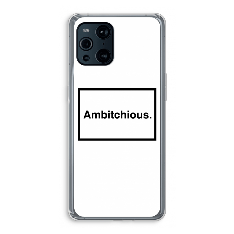 Ambitchious: Oppo Find X3 Pro Transparant Hoesje