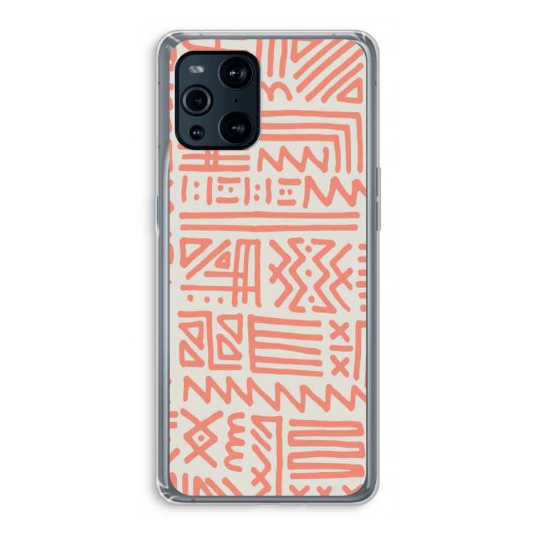 Marrakech Pink: Oppo Find X3 Pro Transparant Hoesje