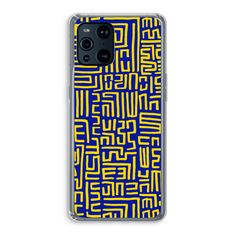 Majorelle Blue Print: Oppo Find X3 Pro Transparant Hoesje