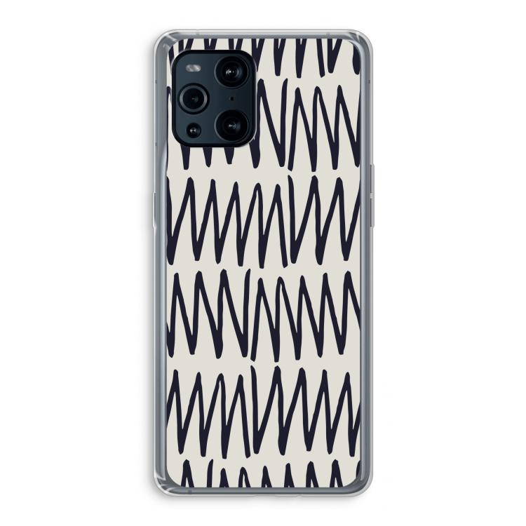 Marrakech Zigzag: Oppo Find X3 Pro Transparant Hoesje