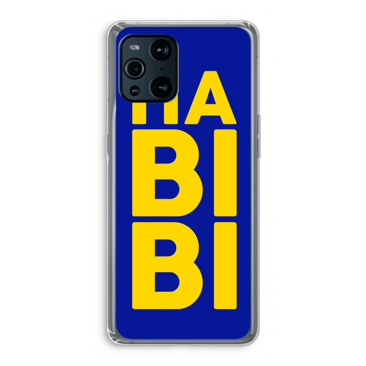 Habibi Blue: Oppo Find X3 Pro Transparant Hoesje
