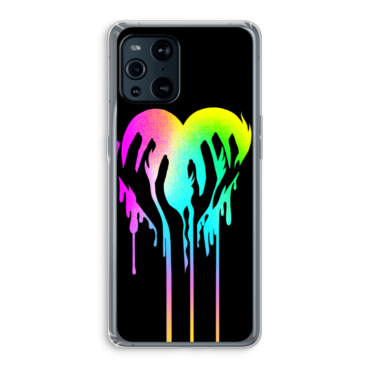 Hold My Heart: Oppo Find X3 Pro Transparant Hoesje