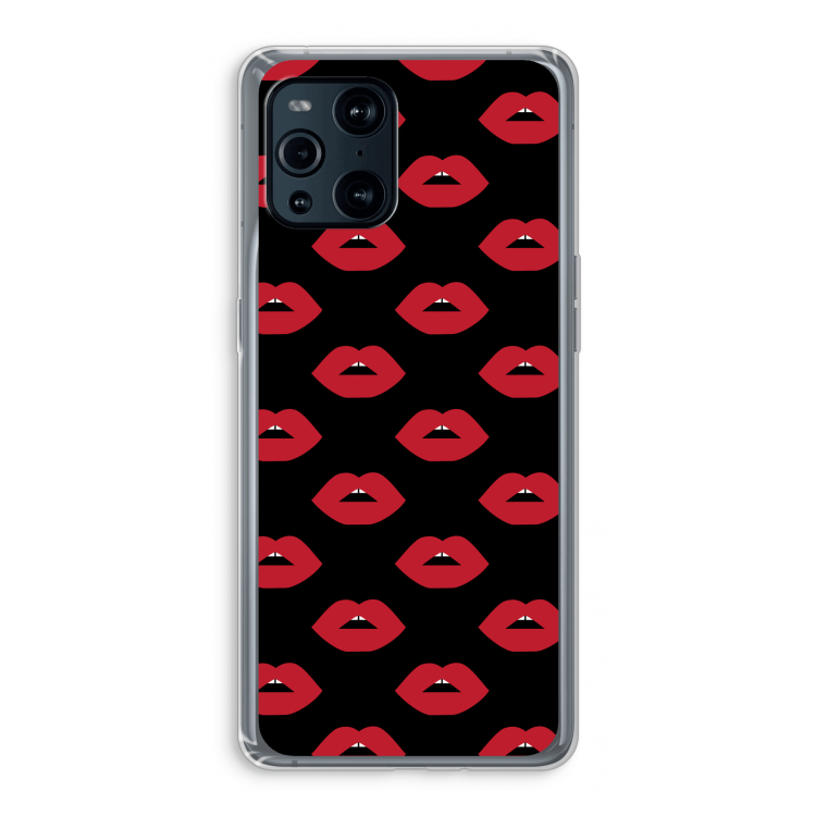 Lips: Oppo Find X3 Pro Transparant Hoesje