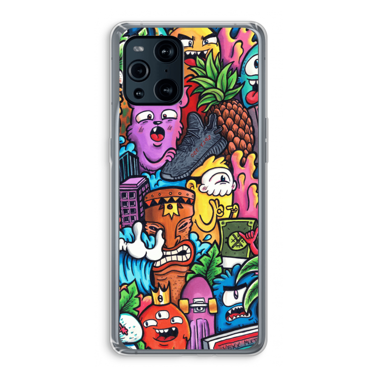 Vexx Mixtape: Oppo Find X3 Pro Transparant Hoesje