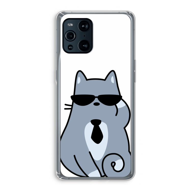 Cool cat: Oppo Find X3 Pro Transparant Hoesje