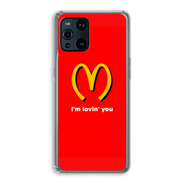 I'm lovin' you: Oppo Find X3 Pro Transparant Hoesje