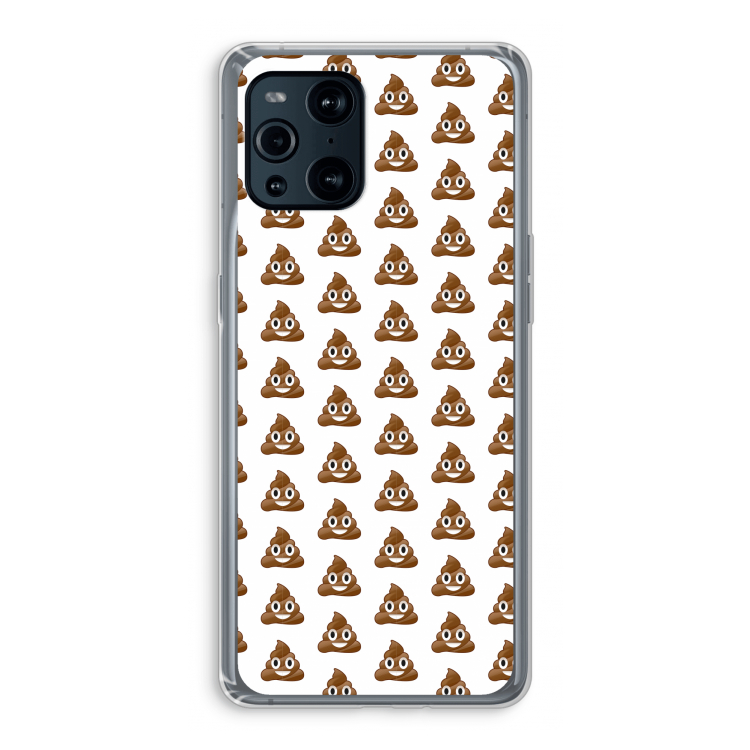 Poop emoji: Oppo Find X3 Pro Transparant Hoesje