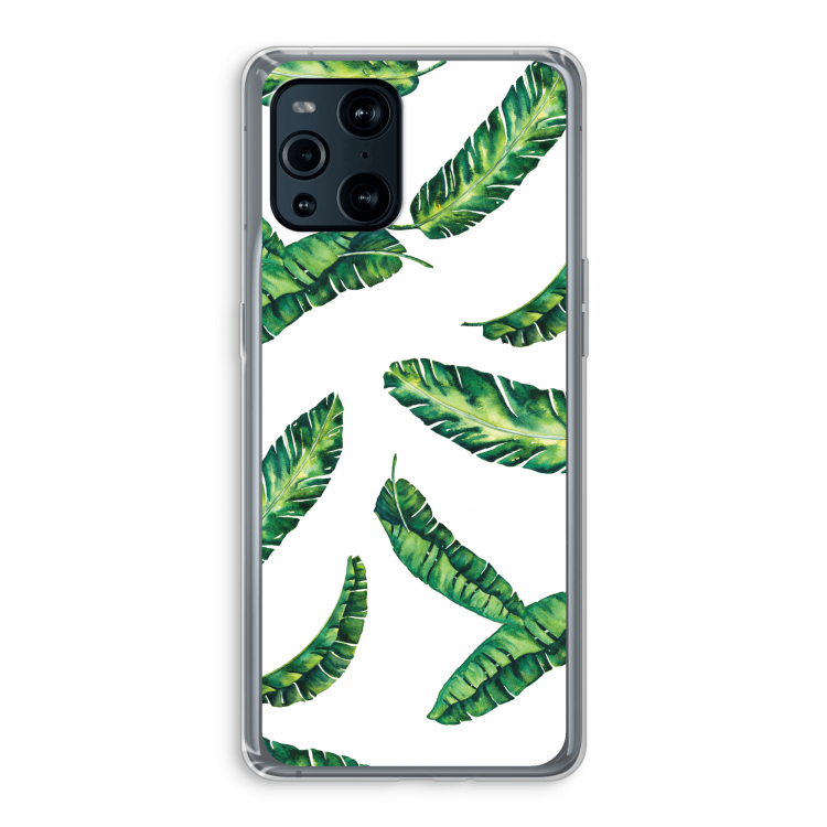 Lange bladeren: Oppo Find X3 Pro Transparant Hoesje