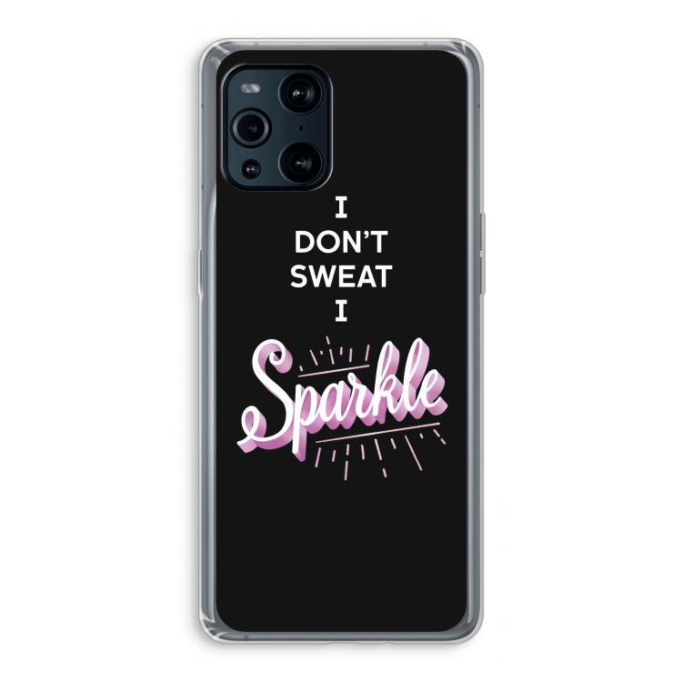Sparkle quote: Oppo Find X3 Pro Transparant Hoesje