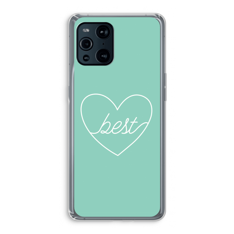 Best heart pastel: Oppo Find X3 Pro Transparant Hoesje