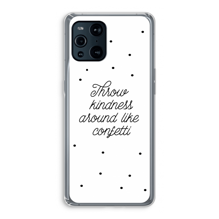 Confetti: Oppo Find X3 Pro Transparant Hoesje