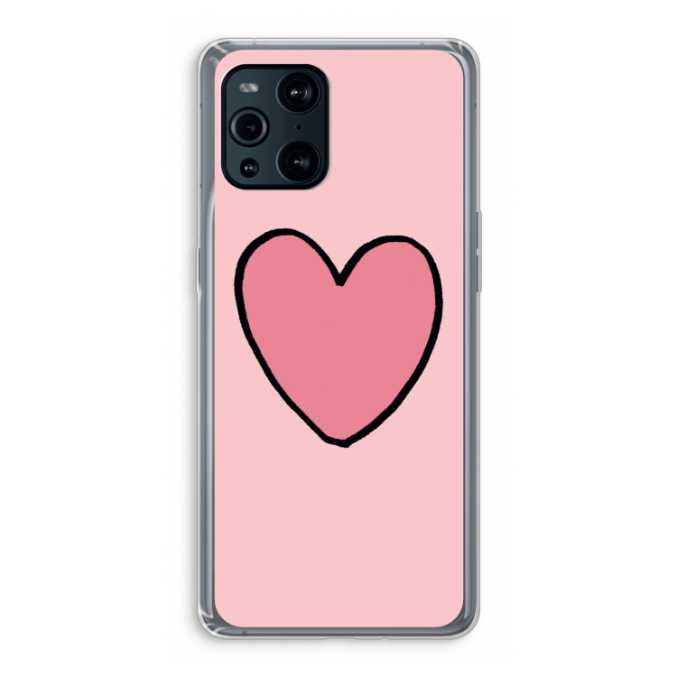 Hartje: Oppo Find X3 Pro Transparant Hoesje