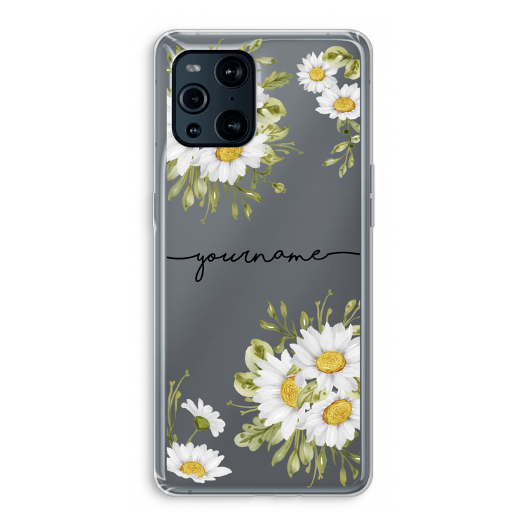 Daisies: Oppo Find X3 Pro Transparant Hoesje