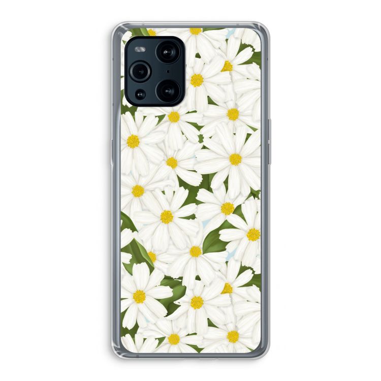 Summer Daisies: Oppo Find X3 Pro Transparant Hoesje