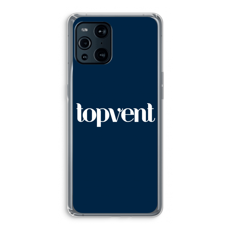 Topvent Navy: Oppo Find X3 Pro Transparant Hoesje