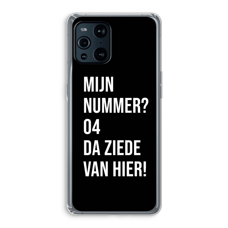 Da ziede van hier - Zwart: Oppo Find X3 Pro Transparant Hoesje