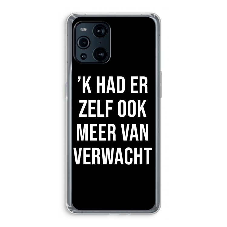 Meer verwacht - Zwart: Oppo Find X3 Pro Transparant Hoesje