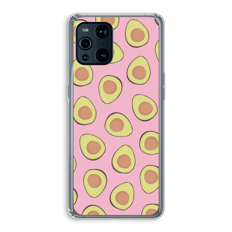 Dancing avocados: Oppo Find X3 Pro Transparant Hoesje