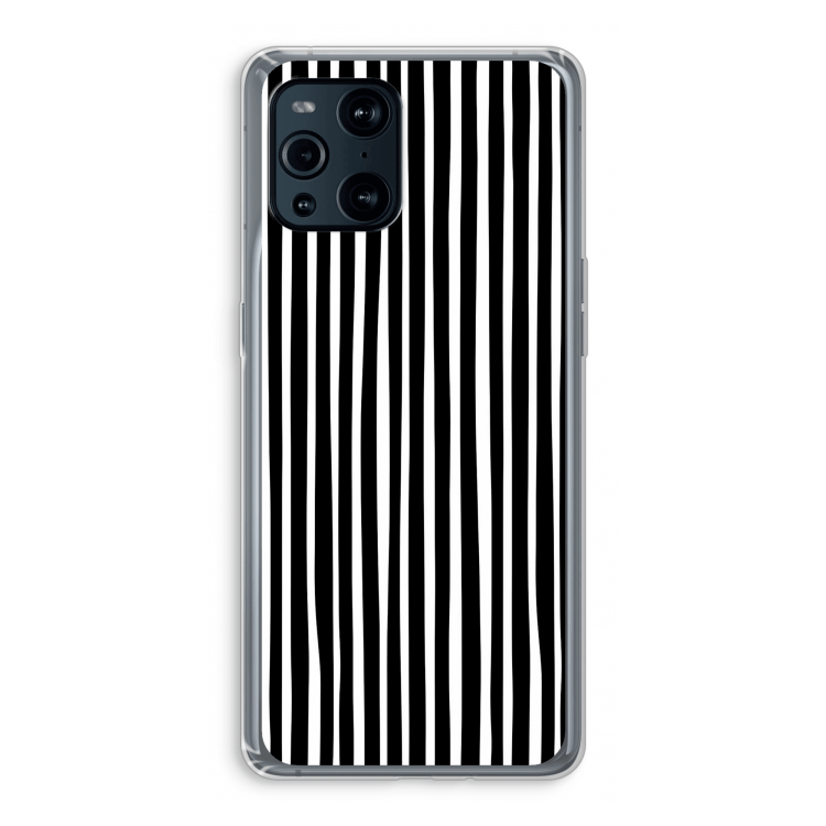 Stripes: Oppo Find X3 Pro Transparant Hoesje
